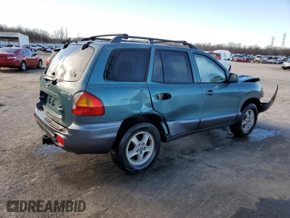 2003 Hyundai Santa Fe GLS with VIN KM8SC13D03U411184, listed as a Copart auction lot 46937505 with 185,227 mi miles and Salvage Title. Bid and sale history available at carsss.com. Image 3.