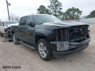 2018 Chevrolet Silverado 1500 Custom with VIN 1GCRCPEC2JZ265381, listed as a IAAI auction lot 41538665 with 105,074 mi miles. Bid and sale history available at carsss.com. Image 1.