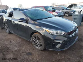 2020 Kia Forte GT-Line with VIN 3KPF34AD0LE145898, listed as a IAAI auction lot 41293548 with 48,555 mi miles. Bid and sale history available at carsss.com. Image 1.