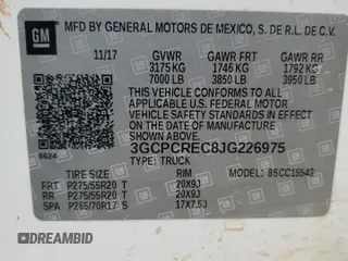 2018 Chevrolet Silverado 1500 LT with VIN 3GCPCREC8JG226975, listed as a Copart auction lot 49919515 with 200,878 mi miles and Salvage Title. Bid and sale history available at DreamBid. Image 14.