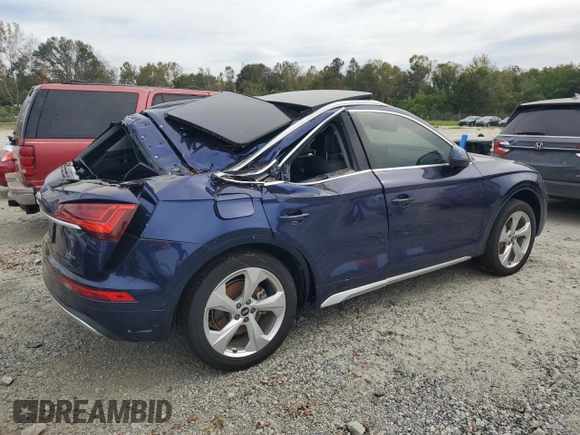2021 Audi Q5 Prestige with VIN WA1CAAFY1M2054845, listed as a Copart auction lot 75480744 with 37,366 mi miles and Salvage Title. Bid and sale history available at carsss.com. Image 3.