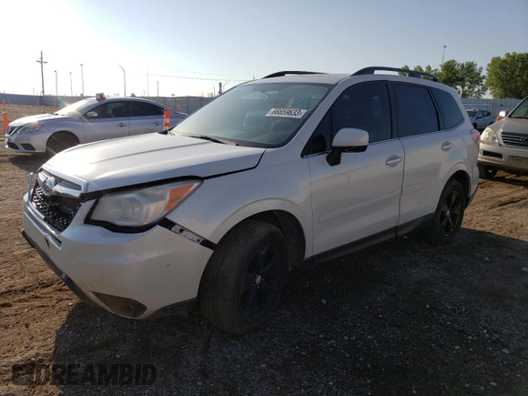 2016 Subaru Forester 2.5i Limited with VIN JF2SJAHC0EH425500, listed as a Copart auction lot 66659633 with 0 mi miles. Bid and sale history available at carsss.com. Image 1.