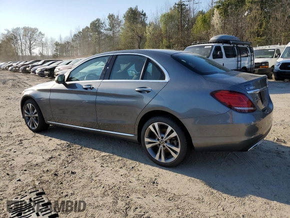 2021 Mercedes-Benz C 300 with VIN W1KWF8EB1MR620719, listed as a Copart auction lot 50681685 with 24,906 mi miles and Salvage Title. Bid and sale history available at carsss.com. Image 2.