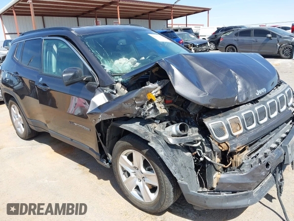 2022 Jeep Compass Latitude с VIN 3C4NJCBB5NT106599, выставлен на аукционе IAAI как лот 42111402 с пробегом 68 910 миль миль и . История ставок и продаж доступна на DreamBid. Изображение 1.