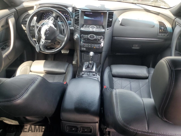 2015 Infiniti QX70 with VIN JN8CS1MU9FM380312, listed as a Copart auction lot 54104005 with 100,678 mi miles and Salvage Title. Bid and sale history available at DreamBid. Image 8.