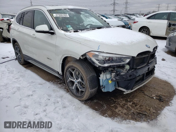 2017 BMW X1 xDrive28i with VIN WBXHT3C38H5F72259, listed as a Copart auction lot 37205783 with 47,812 mi miles. Bid and sale history available at carsss.com. Image 4.