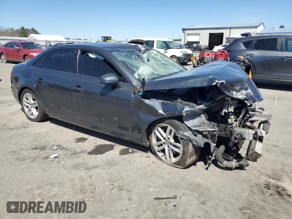 2017 Audi A4 Premium with VIN WAUGNAF49HN018766, listed as a Copart auction lot 55017465 with Not provided miles and Salvage title. Bid and sale history available at DreamBid. Image 4.