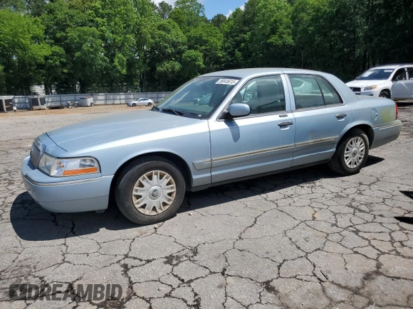 2005 Mercury Grand Marquis GS z VIN 2MEFM74W45X611002, wystawiony jako Copart lot #56645615 z przebiegiem 141 059 mil mil oraz Tytuł czysty. Historia ofert i sprzedaży dostępna na DreamBid. Obrazek 1.