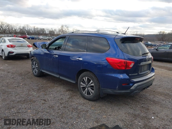 2017 Nissan Pathfinder SV with VIN 5N1DR2MM7HC676788, listed as a IAAI auction lot 41021944 with 80,009 mi miles. Bid and sale history available at carsss.com. Image 3.