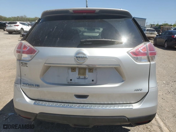 2016 Nissan Rogue S with VIN JN8AT2MV1GW151826, listed as a Copart auction lot 52304785 with 106,835 mi miles and Salvage Title. Bid and sale history available at carsss.com. Image 6.