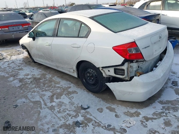 2012 Honda Civic Sdn LX with VIN 2HGFB2F57CH563745, listed as a IAAI auction lot 41387872 with 85,057 mi miles. Bid and sale history available at carsss.com. Image 3.
