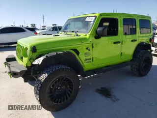 2021 Jeep Wrangler Unlimited Sport S with VIN 1C4HJXDGXMW830164, listed as a Copart auction lot 47892245 with 59,369 mi miles and Salvage Title. Bid and sale history available at carsss.com. Image 1.
