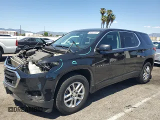 2018 Chevrolet Traverse LS z VIN 1GNERFKW5JJ255102, wystawiony jako Copart lot #56252255 z przebiegiem 82 385 mil mil oraz Szkoda całkowita • Salvage title. Historia ofert i sprzedaży dostępna na DreamBid. Obrazek 1.