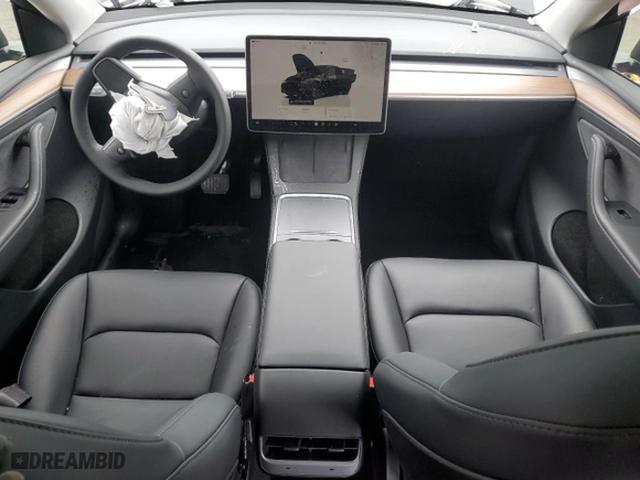 2025 Tesla Model Y Long Range with VIN 7SAYGDEE6SF308226, listed as a Copart auction lot 48006865 with 2,291 mi miles and Salvage Title. Bid and sale history available at carsss.com. Image 8.