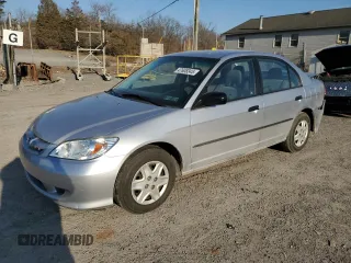 2004 Honda Civic VP with VIN 2HGES16304H626545, listed as a Copart auction lot 47608345 with 125,552 mi miles and Salvage Title. Bid and sale history available at carsss.com. Image 1.