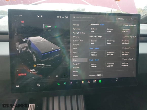 2024 Tesla Cybertruck Cyberbeast with VIN 7G2CEHEE6RA021073, listed as a Copart auction lot 79212184 with 7890 miles and Salvage Title. Bid and sale history available at carsss.com. Image 9.