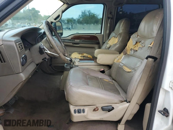 2001 Ford Excursion Limited z VIN 1FMSU43F11EC29369, wystawiony jako Copart lot #58510875 z przebiegiem 229 554 mil mil oraz Tytuł czysty. Historia ofert i sprzedaży dostępna na DreamBid. Obrazek 7.