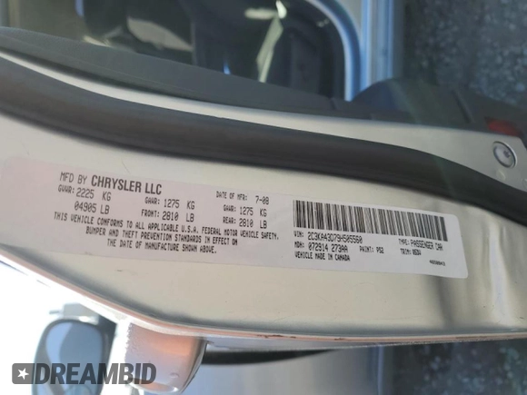 2009 Chrysler 300 LX z VIN 2C3KA43D79H505560, wystawiony jako Copart lot #45428795 z przebiegiem 49 295 mil mil oraz Szkoda całkowita • Salvage title. Historia ofert i sprzedaży dostępna na DreamBid. Obrazek 13.