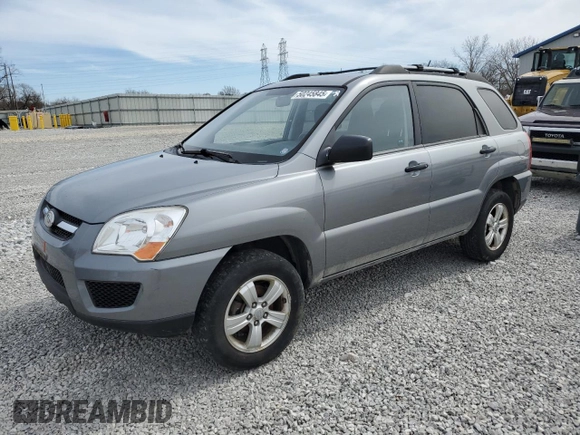 2010 Kia Sportage LX with VIN KNDKG3A45A7706946, listed as a Copart auction lot 50245845 with 111,884 mi miles and Salvage Title. Bid and sale history available at carsss.com. Image 1.