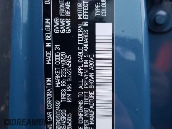 2022 Volvo C40 Ultimate с VIN YV4ED3GB6N2002492, выставлен на аукционе Copart как лот 69524222 с пробегом 3 620 миль миль и . История ставок и продаж доступна на DreamBid. Изображение 12.