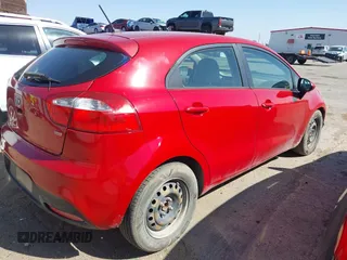 2012 Kia Rio LX with VIN KNADM5A35C6058809, listed as a IAAI auction lot 42052025 with 124,266 mi miles. Bid and sale history available at carsss.com. Image 4.