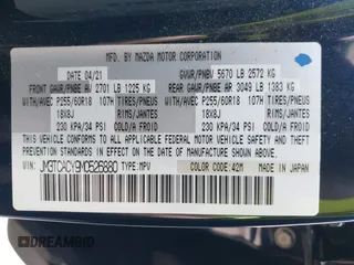 2021 Mazda CX-9 Touring with VIN JM3TCACY9M0526880, listed as a IAAI auction lot 42310923 with 25,991 mi miles and . Bid and sale history available at DreamBid. Image 9.