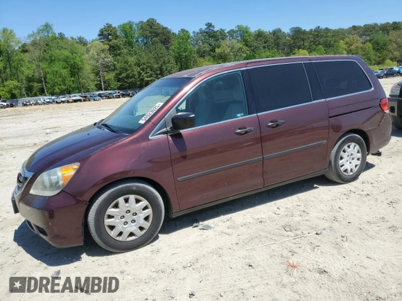 2010 Honda Odyssey LX z VIN 5FNRL3H25AB004652, wystawiony jako Copart lot #54923025 z przebiegiem 335 312 mil mil oraz Szkoda całkowita • Salvage title. Historia ofert i sprzedaży dostępna na DreamBid. Obrazek 1.
