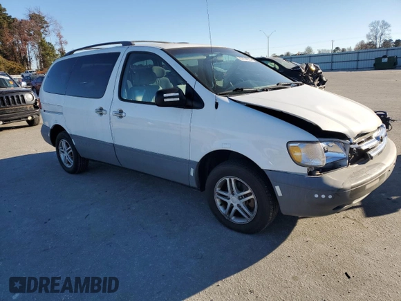 2000 Toyota Sienna LE with VIN 4T3ZF13C5YU201708, listed as a Copart auction lot 83924024 with 219,940 mi miles and Salvage Title. Bid and sale history available at DreamBid. Image 4.