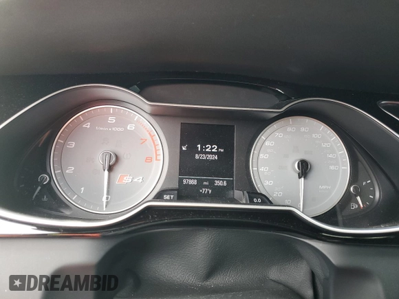2014 Audi S4 Premium Plus with VIN WAUBGAFL8EA060280, listed as a Copart auction lot 68764124 with 97,868 mi miles and Clean Title. Bid and sale history available at carsss.com. Image 9.