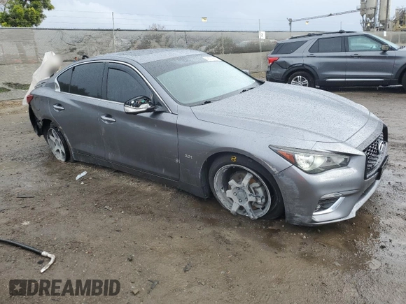 2020 Infiniti Q50 3.0t LUXE with VIN JN1EV7AP3LM203637, listed as a Copart auction lot 48579525 with 79,647 mi miles and Salvage Title. Bid and sale history available at carsss.com. Image 4.