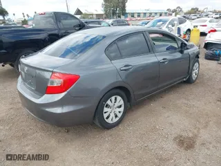 2012 Honda Civic Sdn LX with VIN 19XFB2F56CE376359, listed as a IAAI auction lot 41549725 with 1 mi miles. Bid and sale history available at carsss.com. Image 4.
