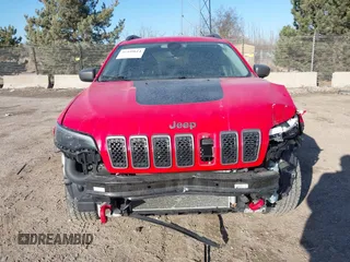 2019 Jeep Cherokee Trailhawk Elite with VIN 1C4PJMBX3KD217437, listed as a IAAI auction lot 41448614 with 85,889 mi miles. Bid and sale history available at carsss.com. Image 12.