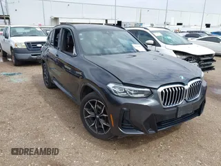 2024 BMW X3 sDrive30i with VIN 5UX43DP07R9V39275, listed as a IAAI auction lot 41673687 with 21,887 mi miles and . Bid and sale history available at DreamBid. Image 1.