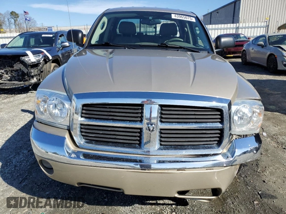 2005 Dodge Dakota Laramie with VIN 1D7HW58N15S326888, listed as a Copart auction lot 43965075 with 87,287 mi miles and Salvage Title. Bid and sale history available at DreamBid. Image 5.