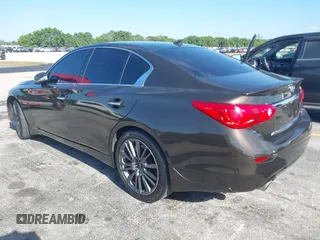2016 Infiniti Q50 Red Sport 400 with VIN JN1FV7AR4GM451987, listed as a IAAI auction lot 41891826 with 64,931 mi miles and . Bid and sale history available at DreamBid. Image 3.