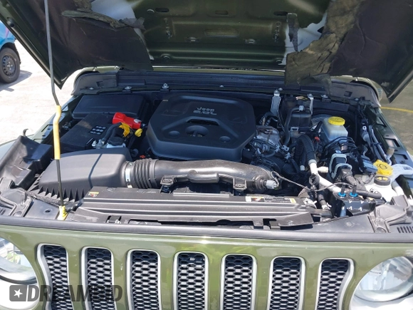 2022 Jeep Wrangler Unlimited Sahara z VIN 1C4HJXEN3NW242458, wystawiony jako IAAI lot #42352073 z przebiegiem 26 154 mil mil oraz . Historia ofert i sprzedaży dostępna na DreamBid. Obrazek 10.