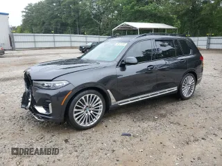 2021 BMW X7 xDrive40i z VIN 5UXCW2C0XM9E40152, wystawiony jako Copart lot #58431345 z przebiegiem Nie podano mil oraz Szkoda całkowita • Salvage title. Historia ofert i sprzedaży dostępna na DreamBid. Obrazek 1.