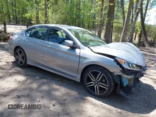 2017 Honda Accord Sport with VIN 1HGCR2F54HA239687, listed as a IAAI auction lot 42055418 with 28,369 mi miles. Bid and sale history available at carsss.com. Image 1.