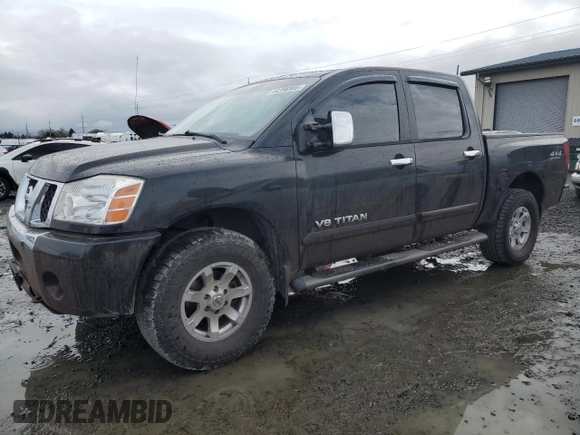 2005 Nissan Titan LE with VIN 1N6AA07B15N552302, listed as a Copart auction lot 44396985 with 172,401 mi miles and Salvage Title. Bid and sale history available at carsss.com. Image 1.