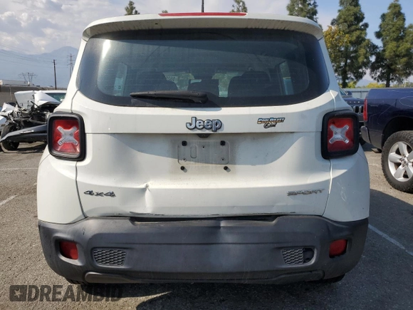 2017 Jeep Renegade Sport with VIN ZACCJBAB4HPE69958, listed as a Copart auction lot 55255765 with 176,239 mi miles and Clean Title. Bid and sale history available at carsss.com. Image 6.