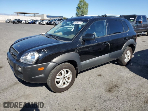 2007 Hyundai Tucson SE with VIN KM8JN12D87U634120, listed as a Copart auction lot 68284734 with 141,429 mi miles and Salvage Title. Bid and sale history available at carsss.com. Image 1.
