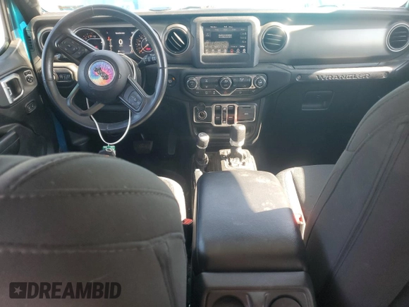2020 Jeep Wrangler Unlimited Sport S with VIN 1C4HJXDG7LW110125, listed as a Copart auction lot 62470755 with 81,594 mi miles and Salvage title. Bid and sale history available at DreamBid. Image 8.