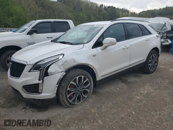 2023 Cadillac XT5 AWD Sport with VIN 1GYKNGRS4PZ176086, listed as a Copart auction lot 53955535 with 15,709 mi miles and Salvage title. Bid and sale history available at DreamBid. Image 1.