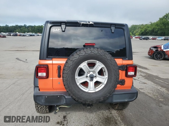 2018 Jeep Wrangler Unlimited Sport with VIN 1C4HJXDG5JW273904, listed as a Copart auction lot 66442065 with 92,977 mi miles and Salvage title. Bid and sale history available at DreamBid. Image 6.