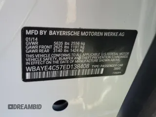 2014 BMW 7 Series 740Li with VIN WBAYE4C57ED138408, listed as a Copart auction lot 80553304 with 154,690 mi miles and Salvage Title. Bid and sale history available at carsss.com. Image 15.