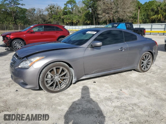 2008 Infiniti G37 Coupe Sport with VIN JNKCV64E08M101498, listed as a Copart auction lot 44778265 with 143,401 mi miles and Salvage Title. Bid and sale history available at carsss.com. Image 1.