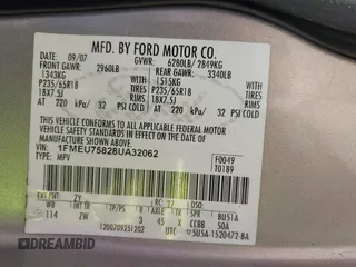 2008 Ford Explorer Limited с VIN 1FMEU75828UA32062, выставлен на аукционе IAAI как лот 42518271 с пробегом 352 328 миль миль и . История ставок и продаж доступна на DreamBid. Изображение 9.