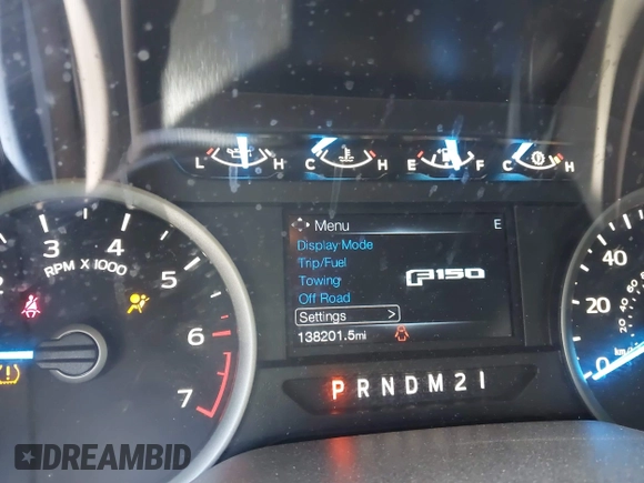 2017 Ford F-150 XL with VIN 1FTEW1EP8HFB36921, listed as a IAAI auction lot 41910478 with 138,201 mi miles. Bid and sale history available at carsss.com. Image 7.