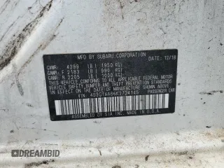 2019 Subaru Impreza with VIN 4S3GTAA66K3724145, listed as a Copart auction lot 65143374 with 0 mi miles and Non Repairable. Bid and sale history available at carsss.com. Image 12.