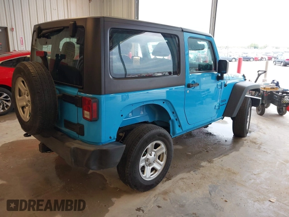 2017 Jeep Wrangler Sport with VIN 1C4AJWAG5HL578041, listed as a IAAI auction lot 41935216 with 119,837 mi miles and . Bid and sale history available at DreamBid. Image 4.
